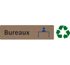 Plaque de porte standard en bois 2.0 " Bureaux "