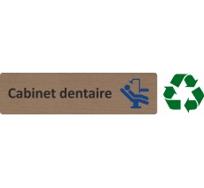 Plaque de porte standard en bois 2.0 " Cabinet dentaire "