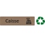 Plaque de porte économique " Caisse "