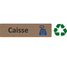 Plaque de porte standard en bois 2.0 " Caisse "