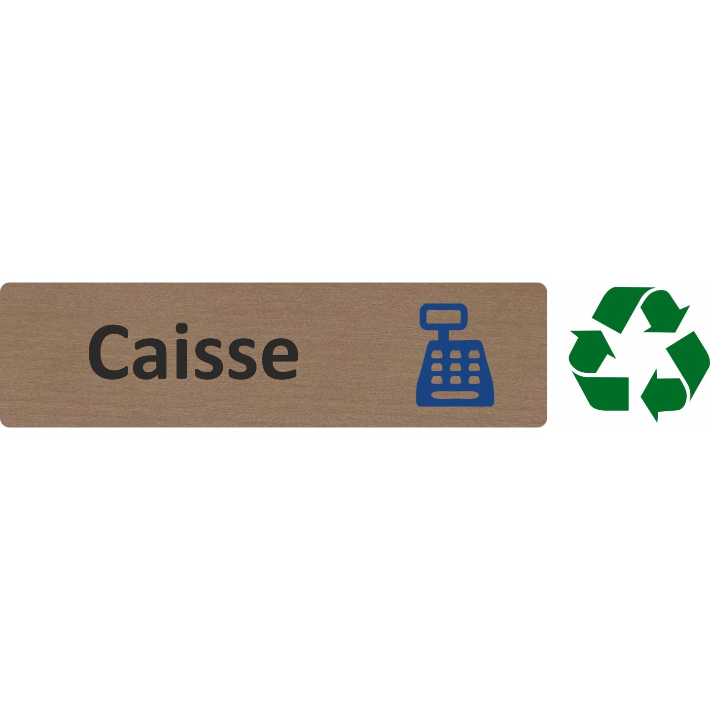 Plaque de porte économique " Caisse "