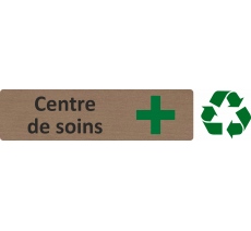 Plaque de porte standard en bois 2.0 " Centre de soins "