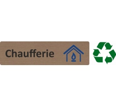 Plaque de porte standard en bois 2.0 " Chaufferie "