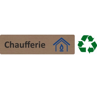 Plaque de porte économique " Chaufferie "