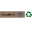 Plaque de porte économique " Chaufferie "