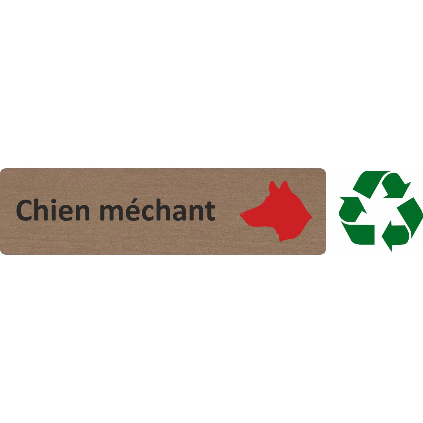 Plaque de porte économique " Chien méchant "