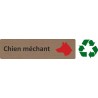 Plaque de porte économique " Chien méchant "