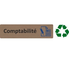 Plaque de porte économique " Comptabilité "