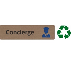 Plaque de porte standard en bois 2.0 " Concierge "