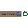 Plaque de porte économique " Consultations "