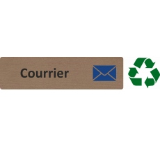 Plaque de porte standard en bois 2.0 " Courrier "