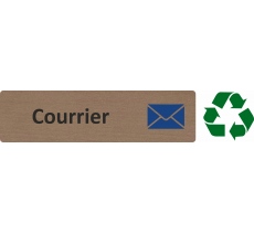 Plaque de porte standard en bois 2.0 " Courrier "