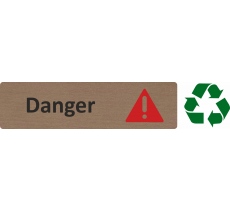 Plaque de porte standard en bois 2.0 " Danger "