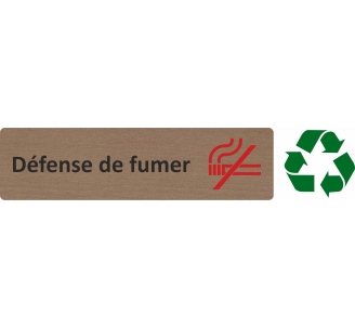 Plaque de porte économique " Défense de fumer "