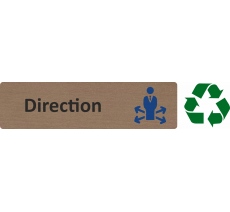 Plaque de porte économique " Direction "