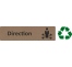 Plaque de porte économique " Direction "