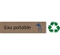 Plaque de porte économique " Eau potable "