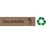 Plaque de porte économique " Eau potable "