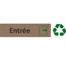 Plaque de porte économique " Entrée "