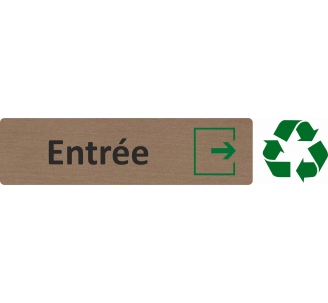 Plaque de porte économique " Entrée "