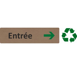 Plaque de porte économique " Entrée à droite"