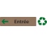 Plaque de porte économique " Entrée à gauche "