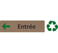 Plaque de porte économique " Entrée à gauche "