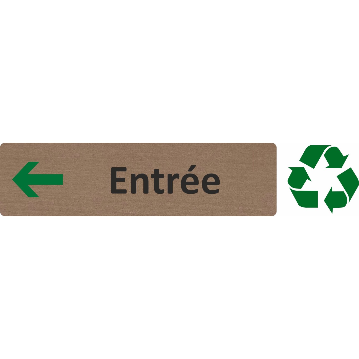 Plaque de porte économique " Entrée à gauche "