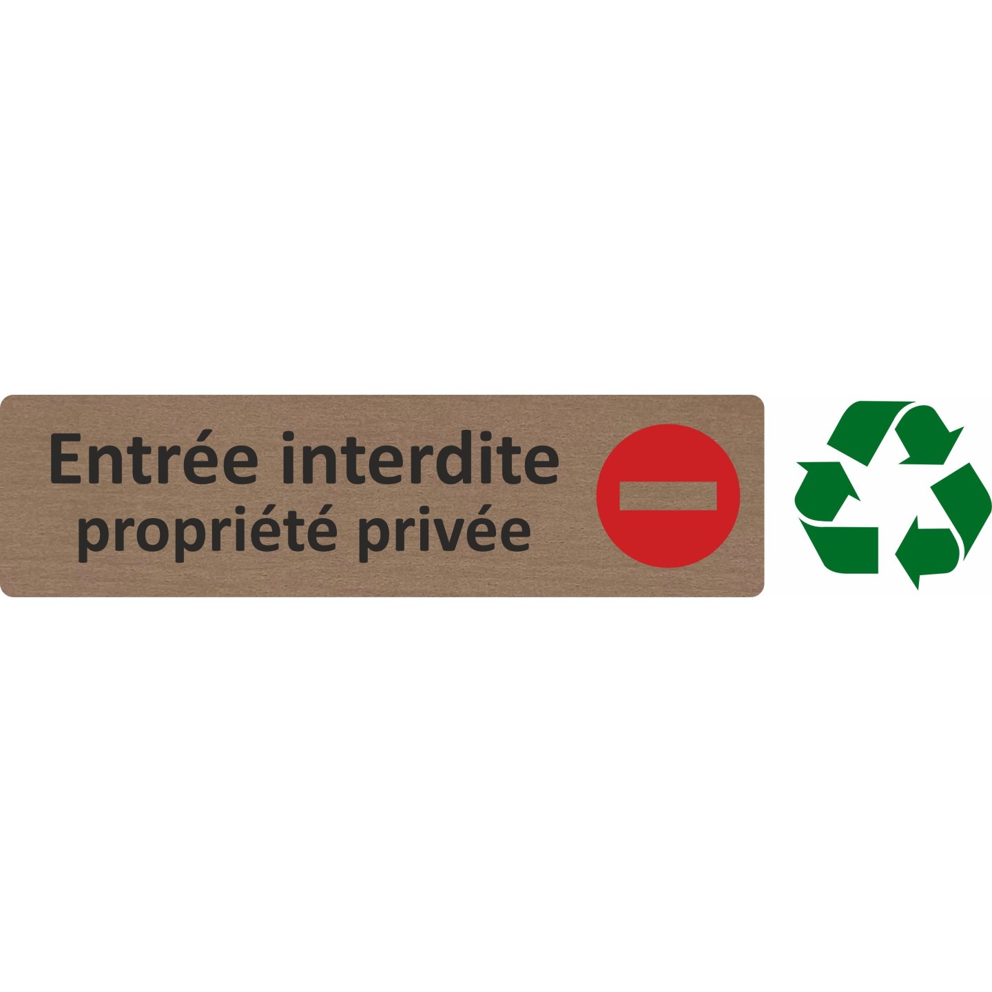 Plaque de porte économique " Entrée interdite, propriété privée "