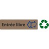 Plaque de porte économique " Entrée libre "