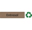Plaque de porte économique " Entresol "