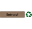 Plaque de porte économique " Entresol "