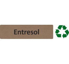 Plaque de porte standard en bois 2.0 " Entresol "
