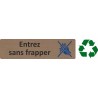 Plaque de porte économique " Entrez sans frapper "