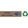 Plaque de porte économique " Entrez sans sonner "