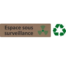 Plaque de porte économique " Espace sous surveillance "