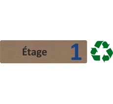 Plaque de porte standard en bois 2.0 " Etage 1 "