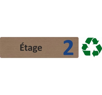 Plaque de porte économique " Etage 2 "