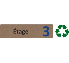 Plaque de porte standard en bois 2.0 " Etage 3 "