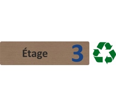 Plaque de porte économique " Etage 3 "