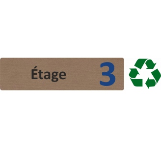 Plaque de porte économique " Etage 3 "