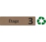 Plaque de porte économique " Etage 3 "