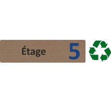 Plaque de porte économique " Etage 5 "