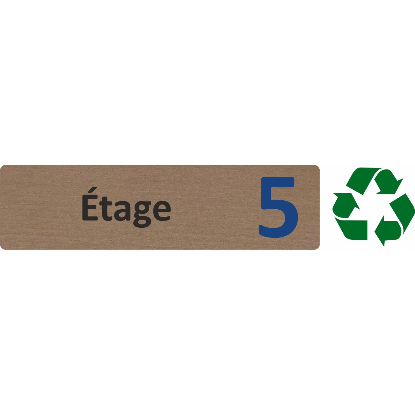 Plaque de porte économique " Etage 5 "