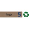 Plaque de porte économique " Etage 5 "