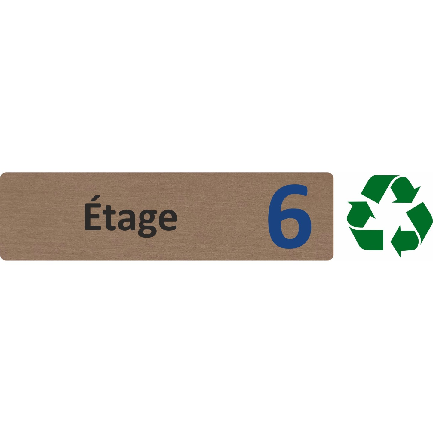 Plaque de porte économique " Etage 6 "