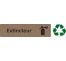 Plaque de porte économique " Extincteur "
