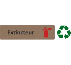 Plaque de porte standard en bois 2.0 " Extincteur "