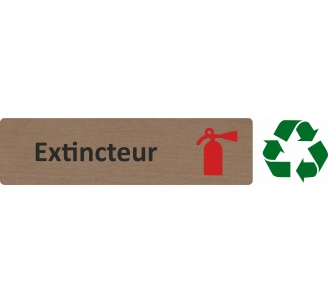Plaque de porte économique " Extincteur "