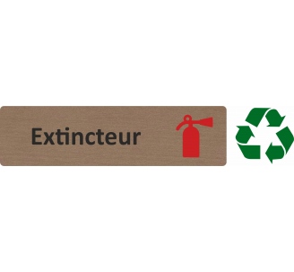 Plaque de porte économique " Extincteur "